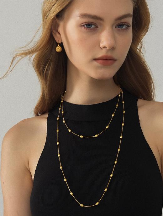 iKiCo循光拉丝豆豆长项链 商品图1