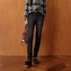 【严选】孟子义代言诗凡黎铅笔修身小脚牛仔裤2025冬新款加绒弹力显瘦靴裤7GA151321 商品缩略图0