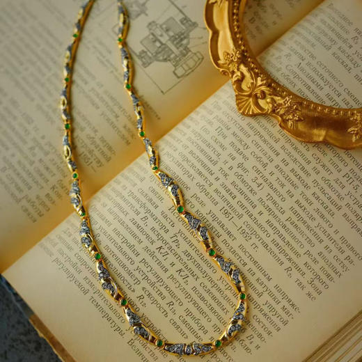 龢盒原创 银镶翡翠蛋面软项圈 商品图0