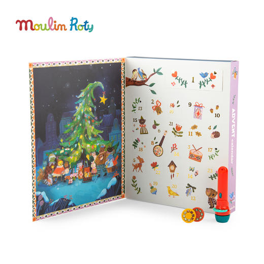 Moulin Roty 圣诞倒数日历 故事礼盒 故事投影手电筒 适合4岁+ 米努奇卡斯系列  -681322 商品图3