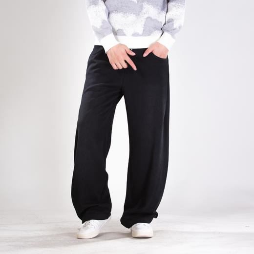 DRONKOO 2025 抽绳后斜破缝口袋同色钉扣喷色做旧复合厚长卫裤 商品图1