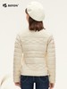 波顿女士秋冬季短款米杏色拼接高端石墨烯保暖羽绒服LC759324 商品缩略图3