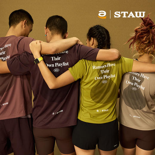STAW世拓 音乐主题印花短袖T恤吸湿排汗抗菌运动跑步马拉松速干衣 商品图2