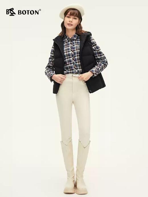 (石墨烯)波顿女士秋冬修身不臃肿白鸭绒立领羽绒马甲LC758324 商品图2