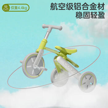 酷骑儿童三轮车K3脚踏车1-4岁遛娃神器可折叠手推车1车5用周岁礼物 商品图1