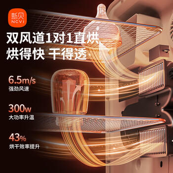 新贝消毒柜婴儿 奶瓶消毒带烘干一体机紫外线24颗灯珠25L-8032-1 商品图0