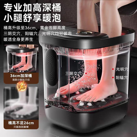 海尔泡脚桶杀菌足浴盆加热自动转盘按摩洗脚盆泡脚盆泡恒温小腿按摩盘送男女朋友父亲母亲实用礼物 【自动按摩+可拆卸按摩盘】HQY-J311H 商品图3