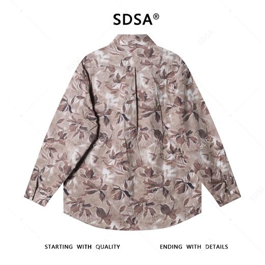 26746SDSA男士秋冬新款痞帅男装复古满印植物花卉翻领长袖衬衫百搭时尚 商品图5