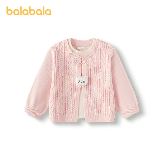 【商场同款】巴拉巴拉女童毛衫假两件针织衫秋冬2025新款毛衣可爱 商品图4