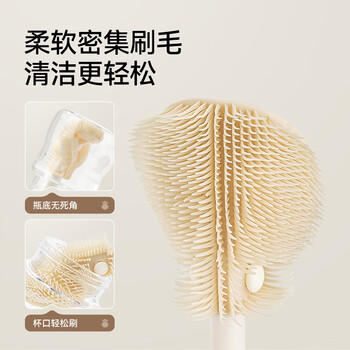 英氏（YEEHOO）便携式奶瓶清洗刷新生婴儿专用宝宝奶瓶刷旅行沥水架硅胶杯刷 商品图0