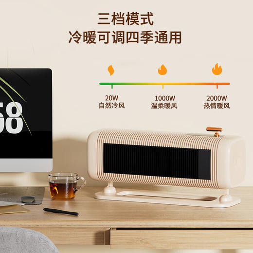 西佑暖风机/取暖器家用/电暖器/电暖气石墨烯浴室壁挂卧室立式速热冷暖两用节能暖风扇SN2201 智能遥控款 【每小时用电2度】 商品图0
