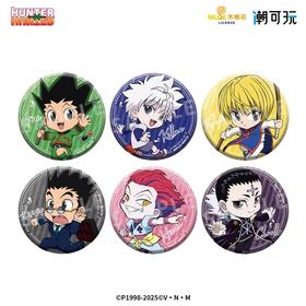 潮可玩 全职猎人 Q版双闪徽章 吧唧 6包/盒 国谷