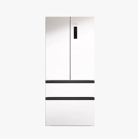 西门子 冰箱 KF88E1220C 501升 零平嵌入式 法式多门 风冷 变频 一级能效 底部前置散热 电脑控温 金属面板 双循环制冷 润玉白