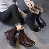 ZM2587162025冬季新款厚底真皮雪地靴女加绒加厚保暖东北棉鞋真皮中筒靴子 商品缩略图0