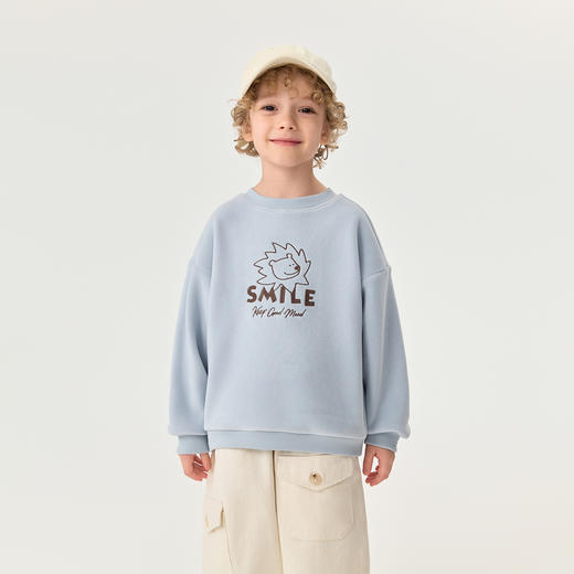 【奥利绒】马克珍妮男童趣味动物园双面绒卫衣2025秋冬新款551369 商品图1