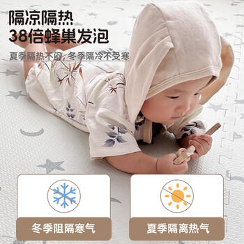 爸爸妈妈婴儿爬行垫防摔拼接地垫加厚宝宝爬爬垫0甲醛客厅隔音泡沫垫60*60 商品图4