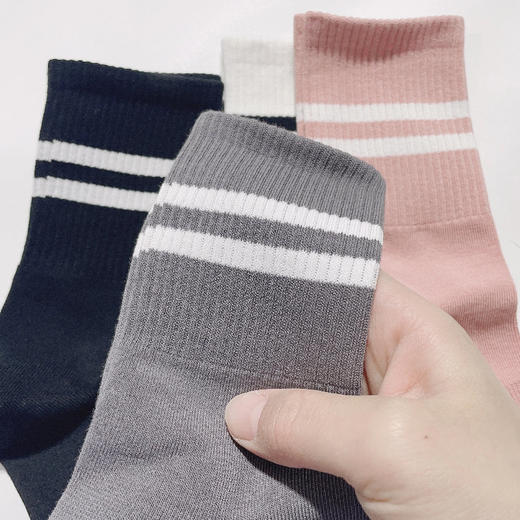 【任选2件立减20元】袜尖尖 四季款女士轻运动长袜 4双装 含棉量高穿着舒适；7A抗jun，莱卡氨纶弹性纤维，贴脚舒适 商品图8