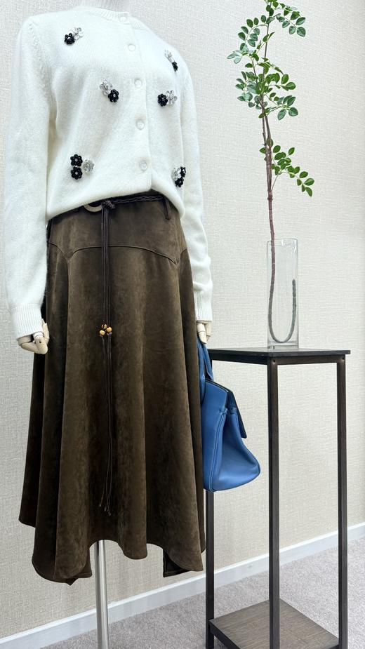 麂皮不规则伞裙 商品图0