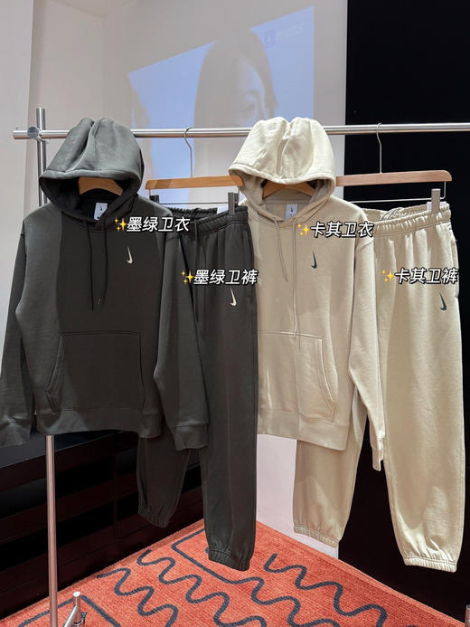 𝐍𝐢𝐤𝐞 𝐱 𝐁𝐢𝐥𝐥𝐢𝐞 𝐄𝐢𝐥𝐢𝐬𝐡碧梨联名情侣加绒卫衣卫裤套装101811 商品图0