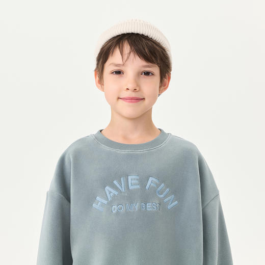 马克珍妮男女童字母双面绒卫衣2025年秋冬新款551370 商品图4