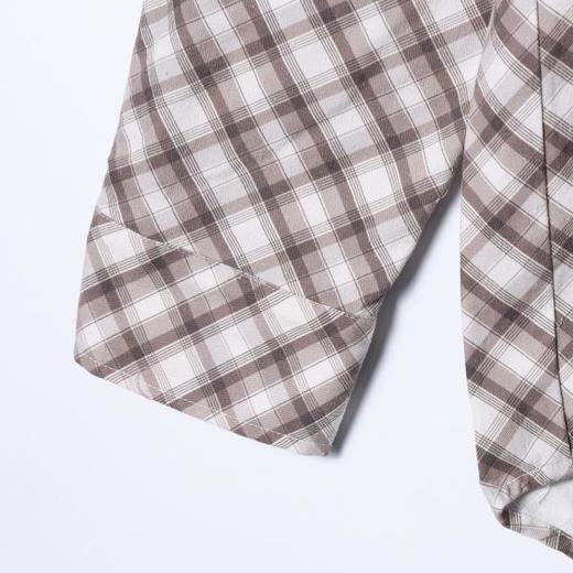 26746SDSA秋冬新款痞帅男装简约暴打撞色格纹翻领长袖衬衫休闲风百搭 商品图4