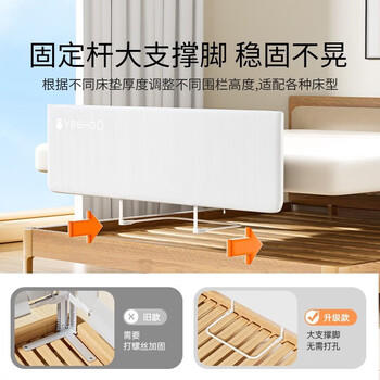 英氏（YEEHOO）免安装儿童便捷床护栏宝宝旅行折叠一面床围栏单侧床边防摔1.8米 商品图5