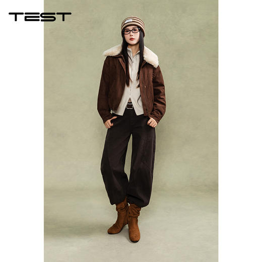 冬上新甜酷风必备棕色短款保暖时髦夹克2254102 商品图5