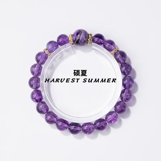 硕夏珠宝【绝绝紫】紫水晶+紫龙晶好运珠串深紫色气质小众手链 WW38 商品图4