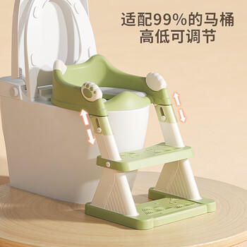 贝易宝贝儿童马桶坐便器楼梯式男孩女宝宝阶梯折叠架多功能0-6岁坐便圈凳 商品图1