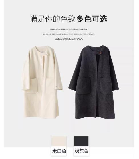 【门店同款】ENJOY冬季柔韧与共手套圆领大衣 159496693 商品图13