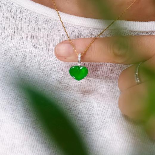 18k 翡翠心性项坠（特价商品） 商品图0