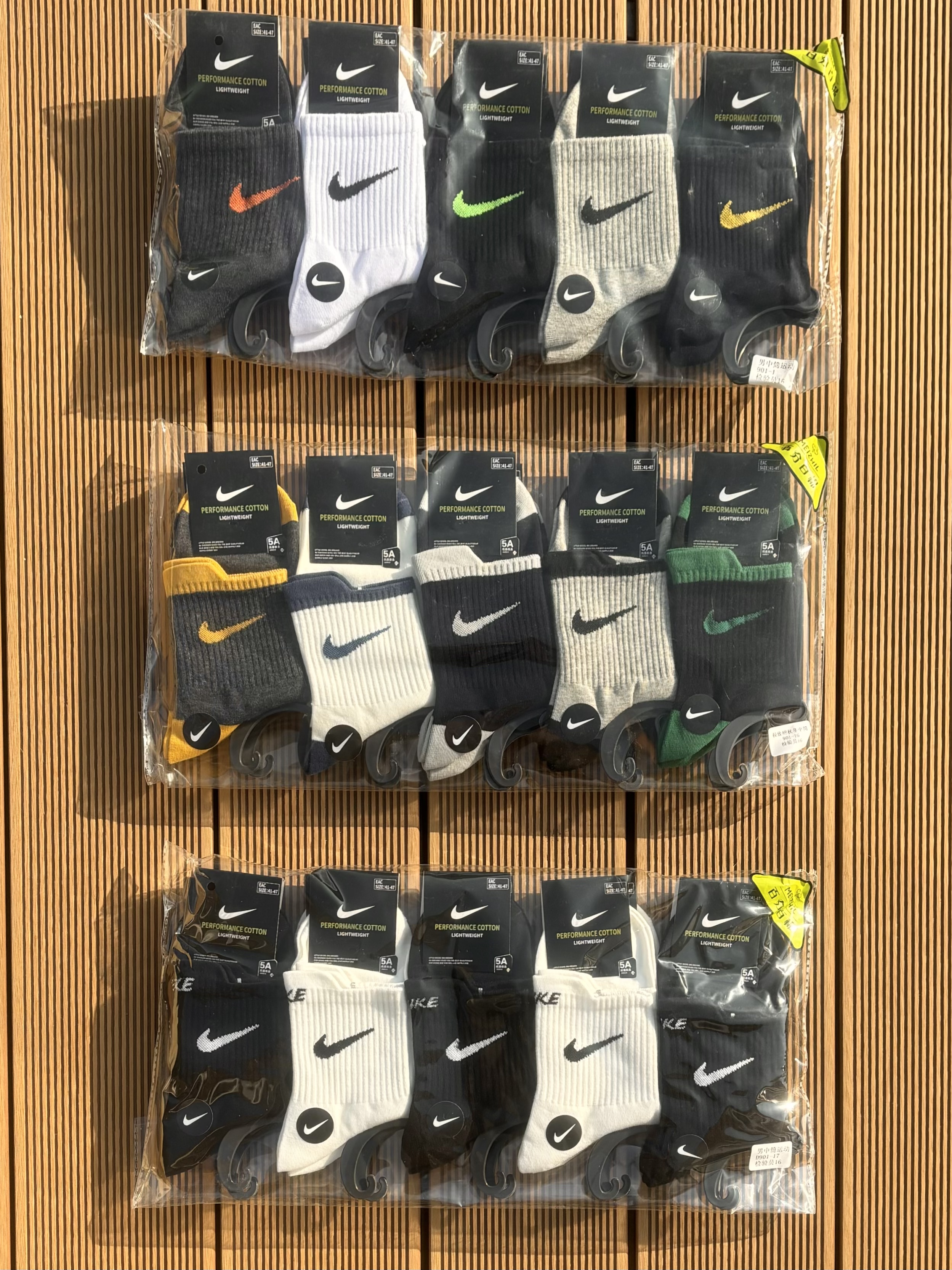 一包10双！!nk男士5A抗菌防臭棉质钩子中筒袜