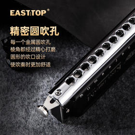 东方鼎（EAST TOP）半音阶口琴12孔48音初学金色梦想者T12-48K