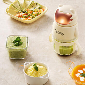 BLACK BABY辅食机婴儿打泥机 多功能研磨搅拌一体宝宝辅食工具 12叶单杯单刀 商品图7