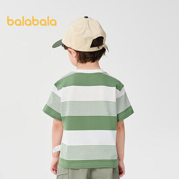 巴拉巴拉童装儿童t恤男童短袖女童宝宝上衣2025夏季吸湿速干208225117222 商品图6