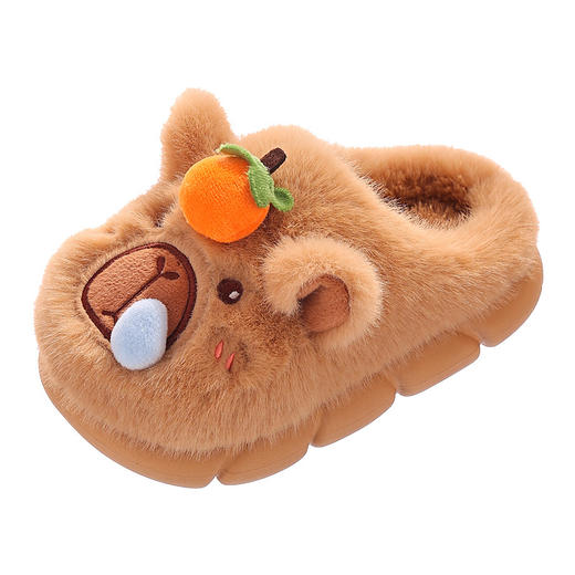 冬季新款儿童拖鞋室内男童女童可爱棉拖鞋卡皮巴拉宝宝居家保暖拖 商品图4