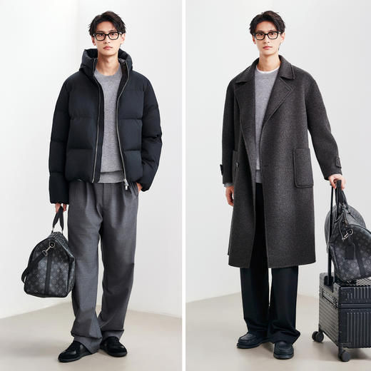 棉仓367826036-老钱风重磅美丽诺羊毛羊绒衫男 秋冬保暖针织圆领毛衣上衣 商品图3