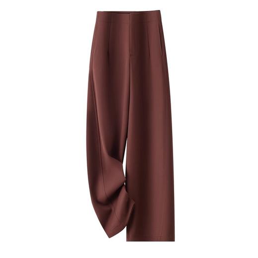 雀说高端西装裤窄版阔腿裤秋冬垂感高腰宽松显瘦休闲直筒裤AL9989 商品图4