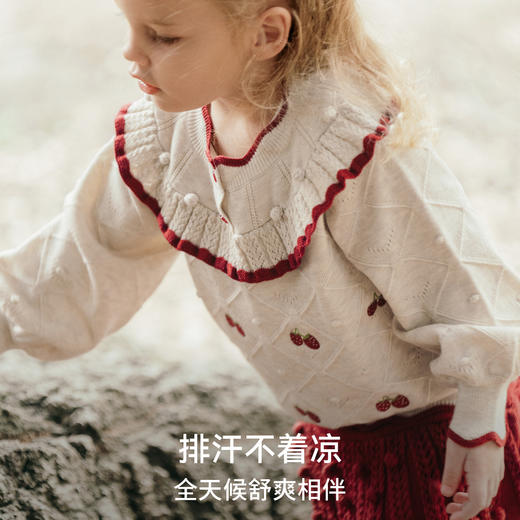 【宝宝服饰】嫚熙童装儿童毛衣女童2025新款秋冬保暖宝宝蚕丝美丽诺羊毛针织衫 商品图2