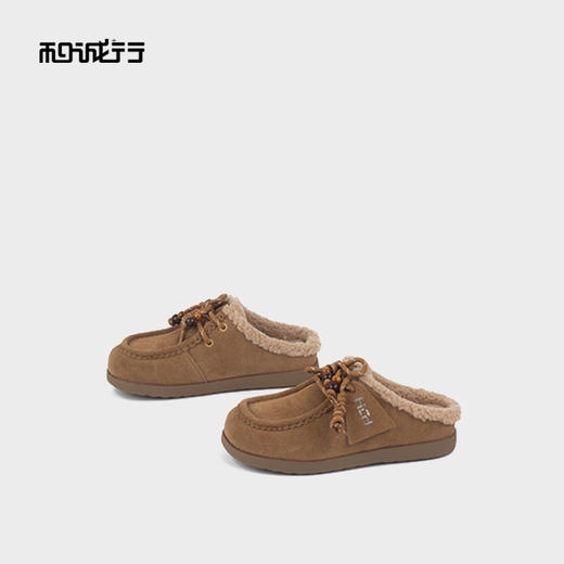 和诚行2025冬季新款一脚蹬包头女式拖鞋外穿休闲袋鼠鞋0820307 商品图3