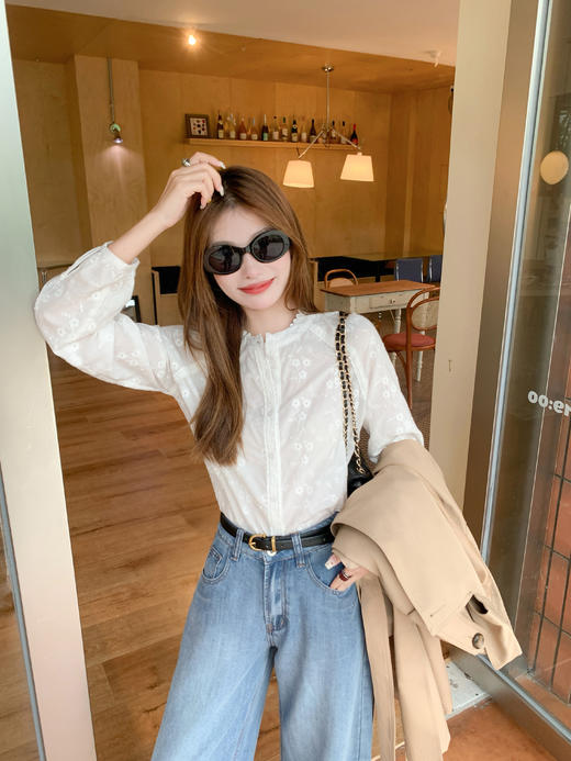 <曾小咸推荐>现货秒杀！微信超特价！立领提花刺绣设计衬衫 日常209.99 立减120 秒杀89.99！ 商品图11