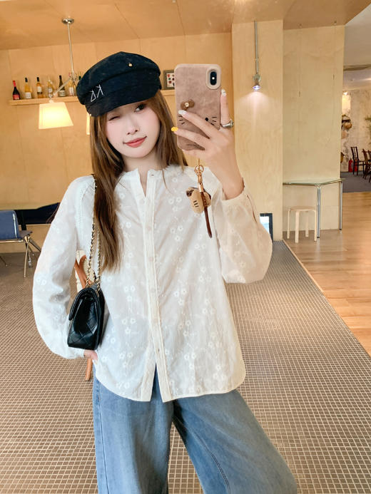 <曾小咸推荐>现货秒杀！微信超特价！立领提花刺绣设计衬衫 日常209.99 立减120 秒杀89.99！ 商品图14