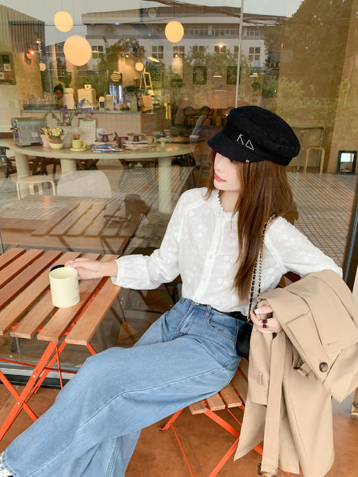 <曾小咸推荐>现货秒杀！微信超特价！立领提花刺绣设计衬衫 日常209.99 立减120 秒杀89.99！ 商品图7