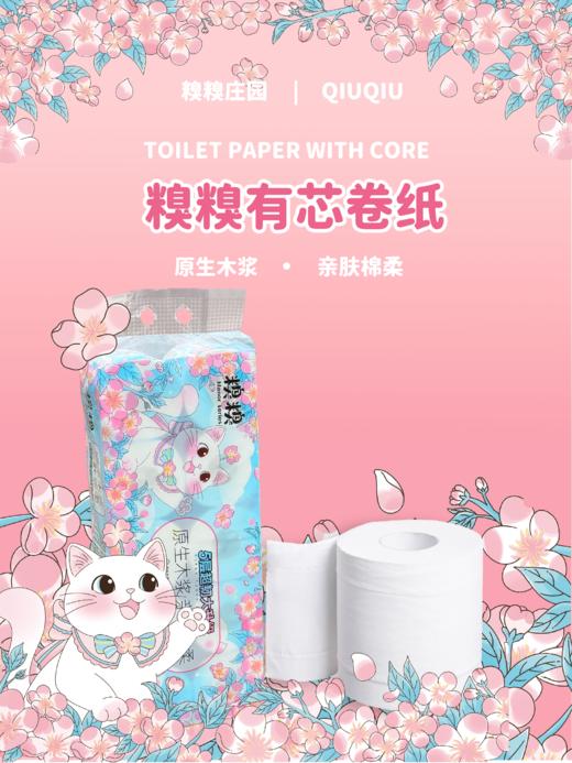 糗糗庄园-5层加厚有芯卷纸188克*10卷无香家用卷纸 商品图0
