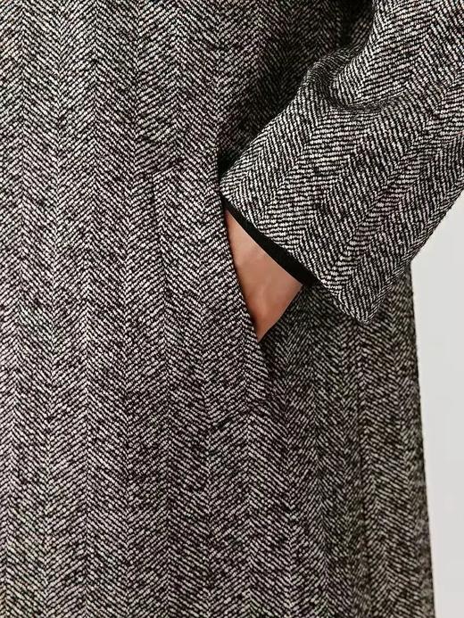 现货秒发~人字纹羊毛大衣 商品图3