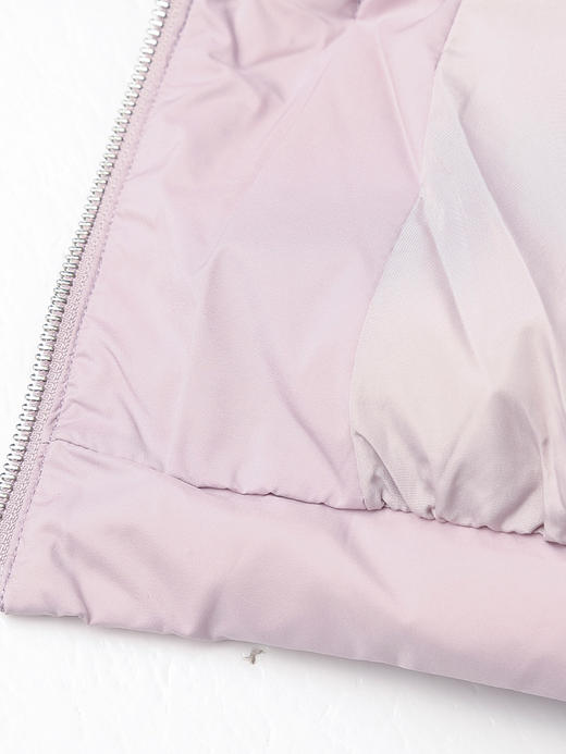 粉色盘扣波浪纹短款羽绒服 秋冬复古风立领拉链保暖面包服外套 商品图4