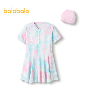 巴拉巴拉女童泳衣连体儿童泳装中大童防晒耐氯晕染甜美高弹209225167002 商品图0