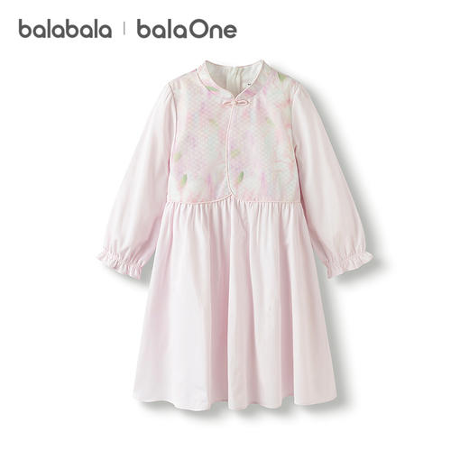 巴拉巴拉balaOne童装女童连衣裙2025秋季新款新中式国风儿童裙子 商品图4