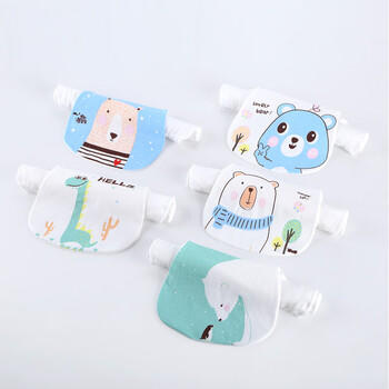 喜亲宝婴儿隔汗巾4层纱布吸汗巾儿童宝宝垫背巾3条装（小码） 商品图4