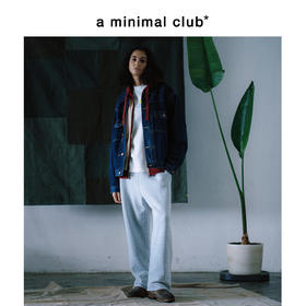 a minimal club重磅水洗100%棉翻盖口袋牛仔夹克赤耳边AM58DC07